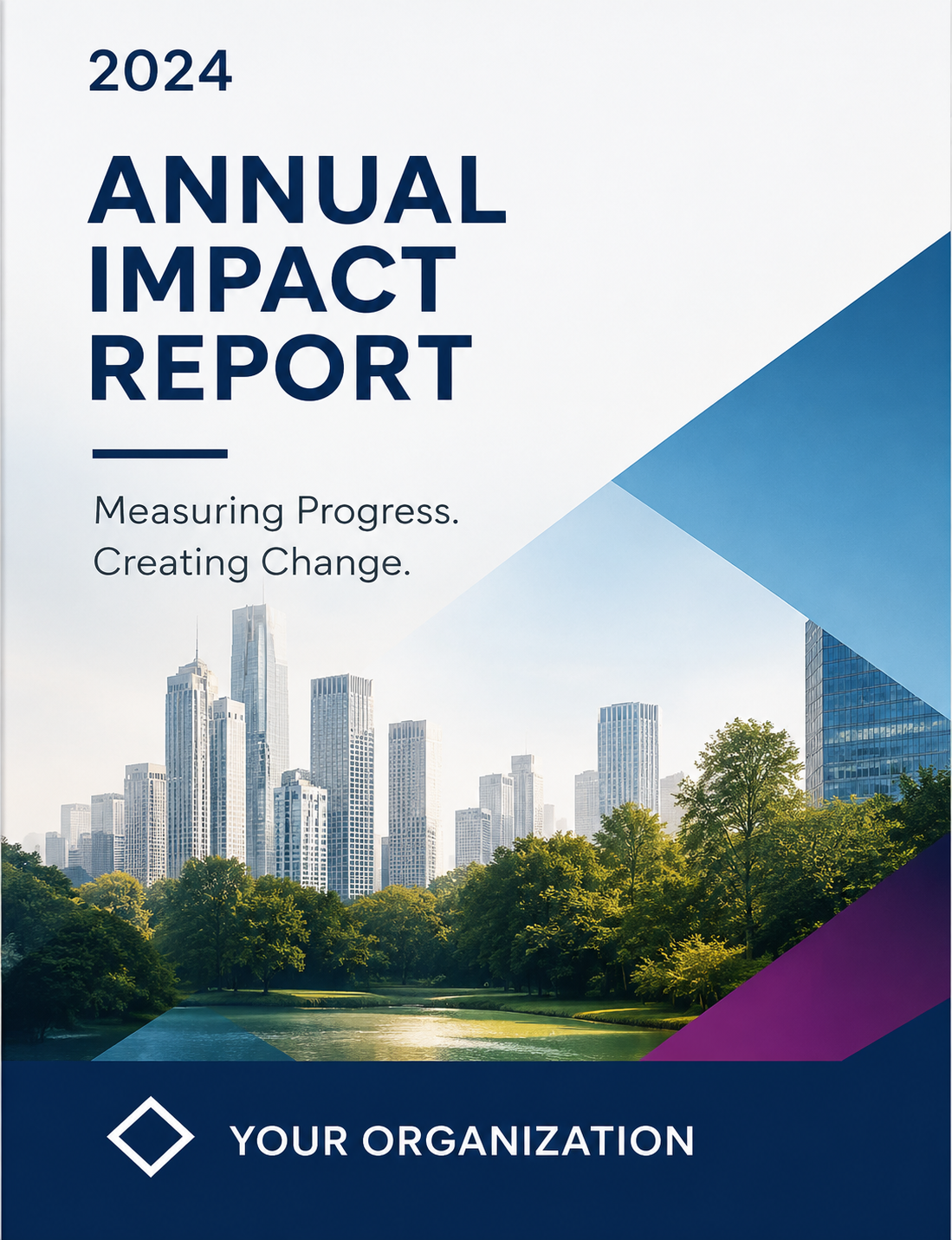 Professional annual impact report sample cover