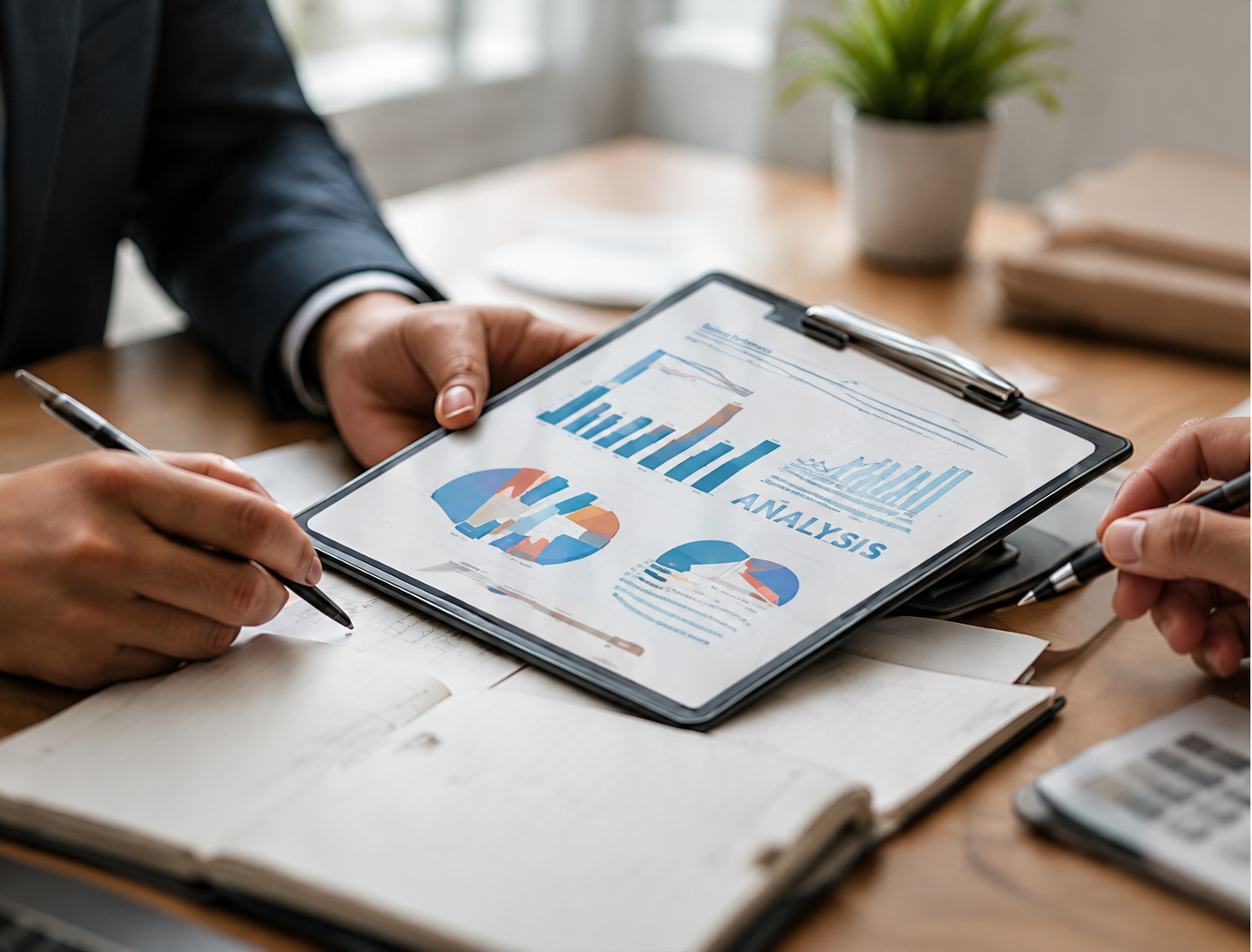Business analysis in a modern office