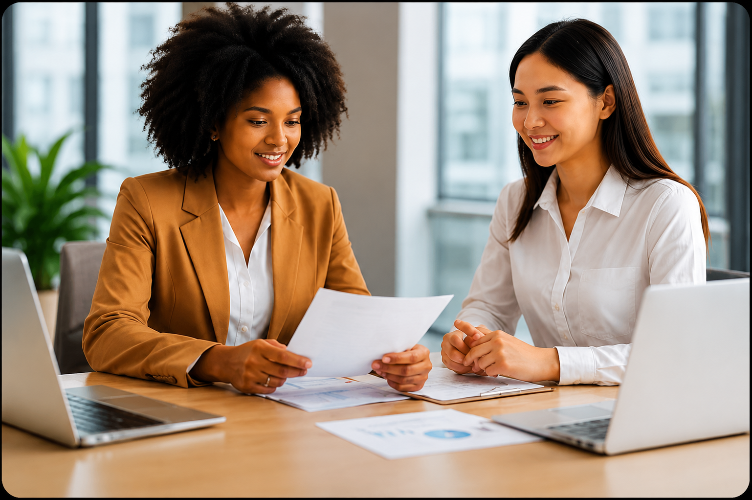 Collaborative discussion in a modern office